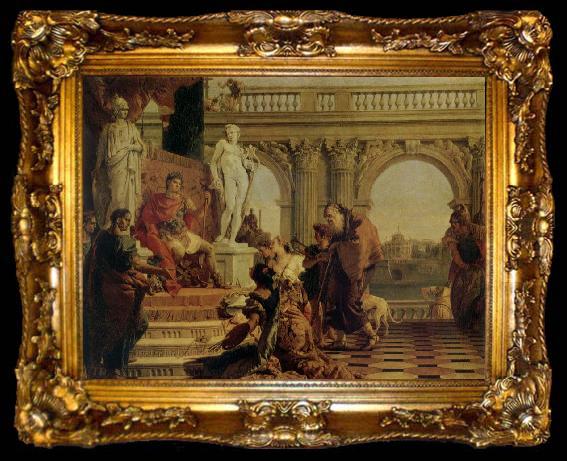 framed  Giovanni Battista Tiepolo Maeccenas Presenting the Liberal Arts to Augustus, ta009-2